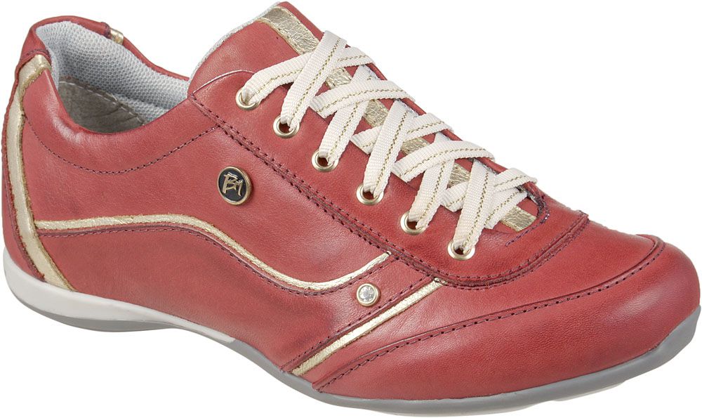 tenis couro vermelho