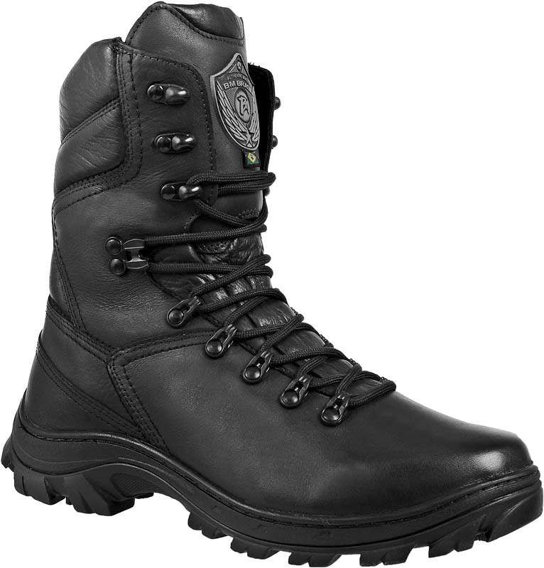 Bota Coturno Semi Impermeável BM Brasil Couro Preto Cano Alto - Loja Santa  Fé Calçados Masculinos e Femininos Franca