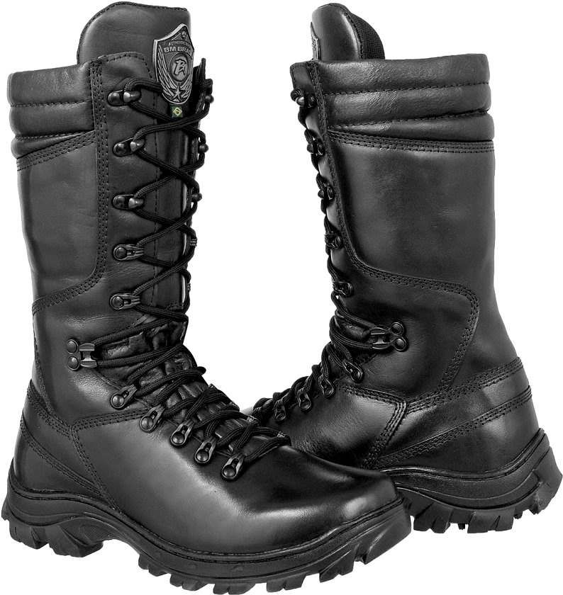 bota militar masculina cano longo