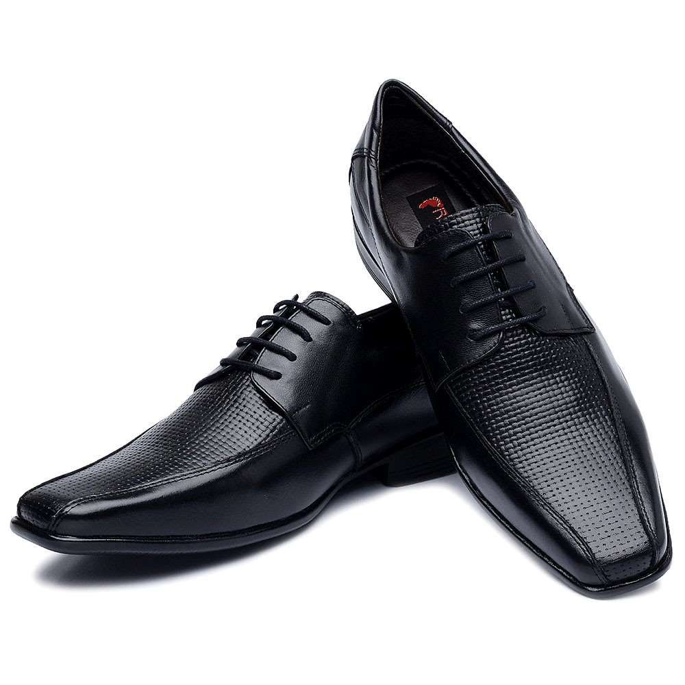 sapato social cadarço preto