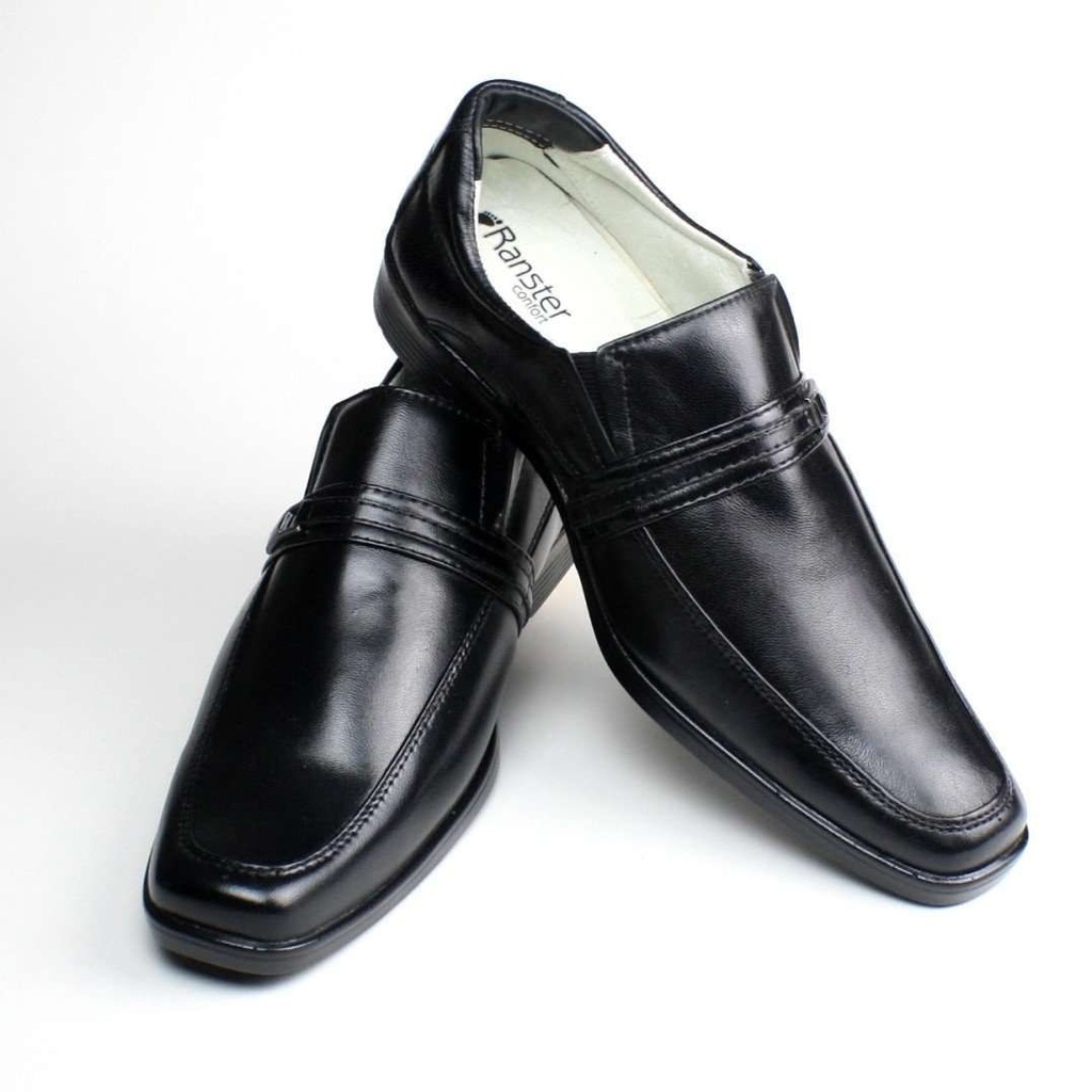 Sapato Social Masculino Ranster Confortável Pele de Carneiro Preto - Loja  Santa Fé Calçados Masculinos e Femininos