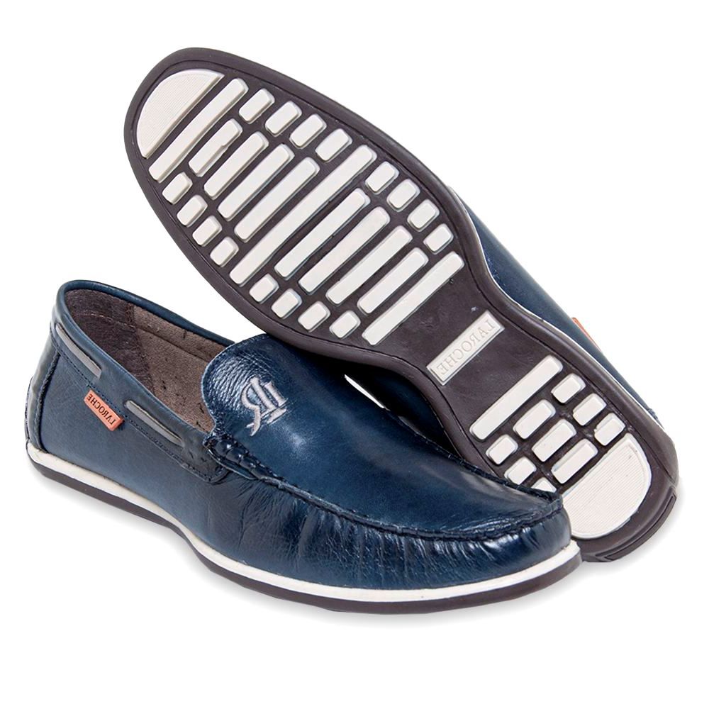 Sapato Mocassim Laroche Masculino Azul - Loja Santa Fé Calçados Masculinos  e Femininos Franca