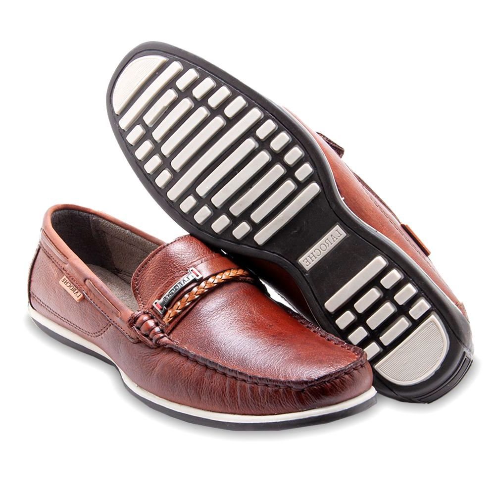 Sapato Mocassim Masculino Couro Marrom Laroche - Loja Santa Fé Calçados  Masculinos e Femininos Franca