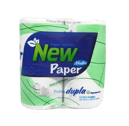 Papel Higiênio New Paper - 4 Rolos - Embalagens Original