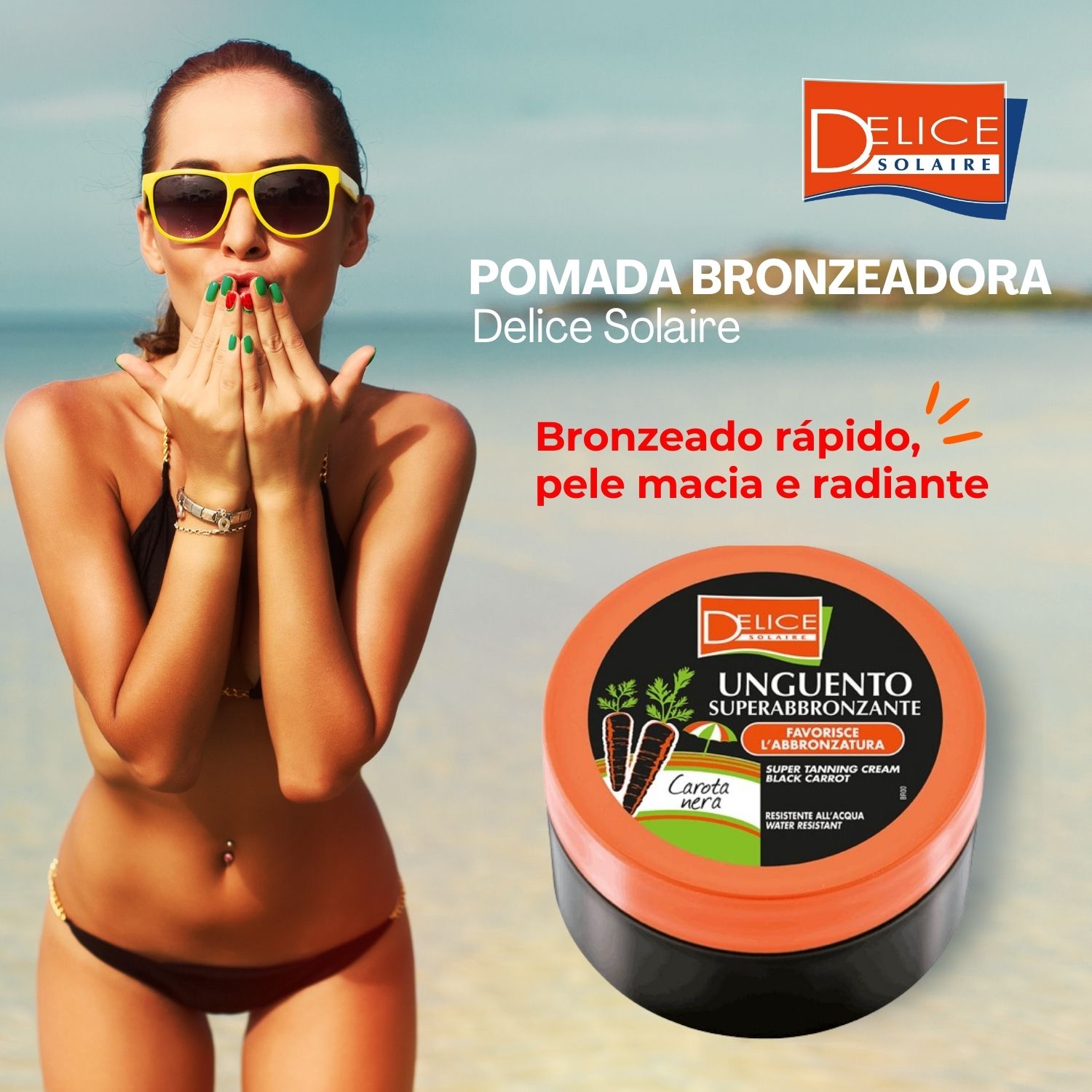 Pomada Super Bronzeadora Unguento Delice Solaire - BRAVO STORE