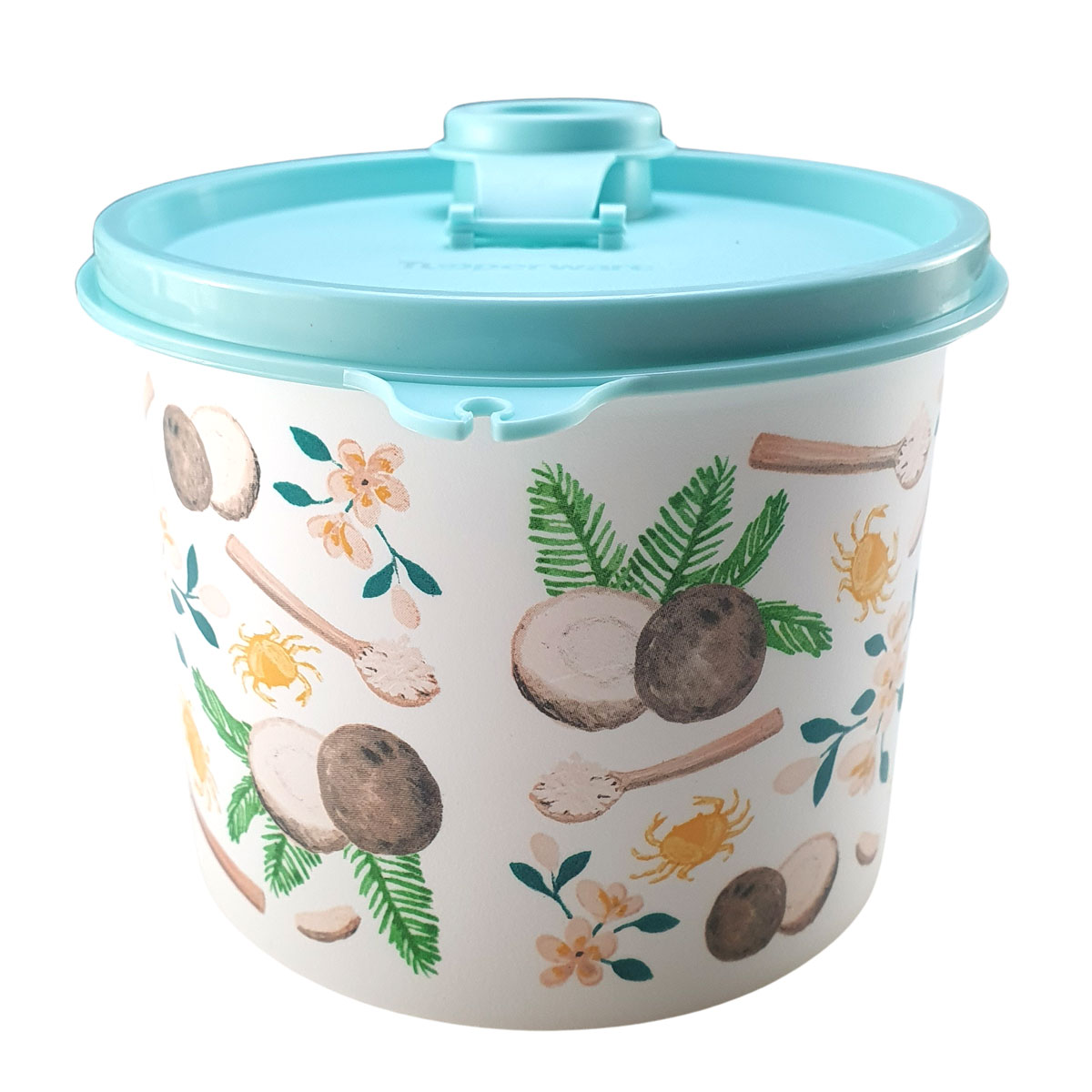 Tupperware Redondinha Coco Ralado com Bico Dosador Floral