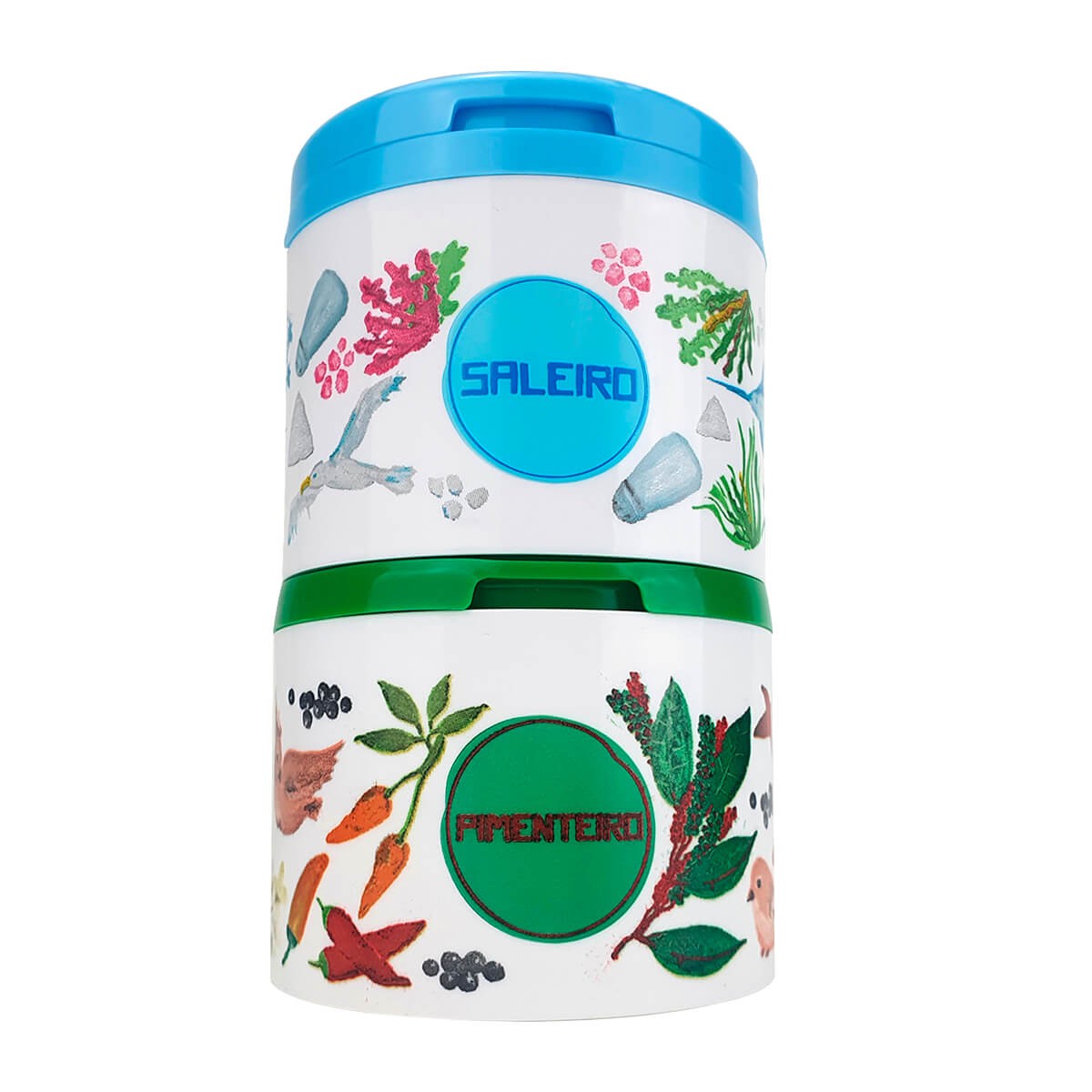 Kit Tupperware Porta Temperos Mesa Floral Saleiro e Pimenteiro