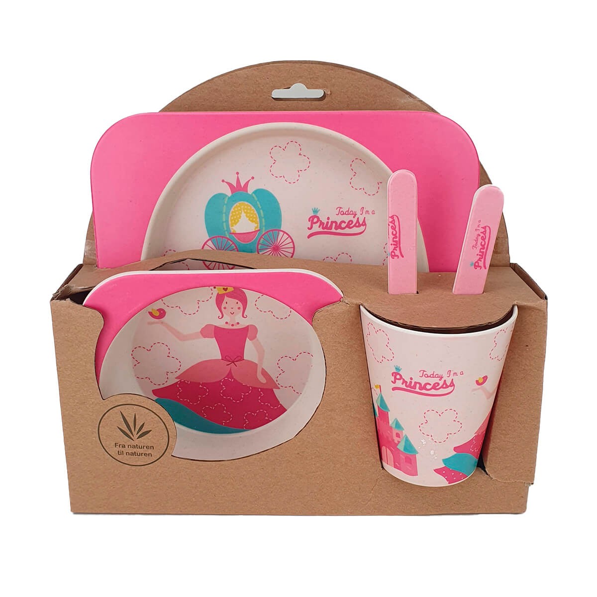 Kit Pratinho Infantil Copo Rosa e Talheres Princesa Sofia e Jogo Americano