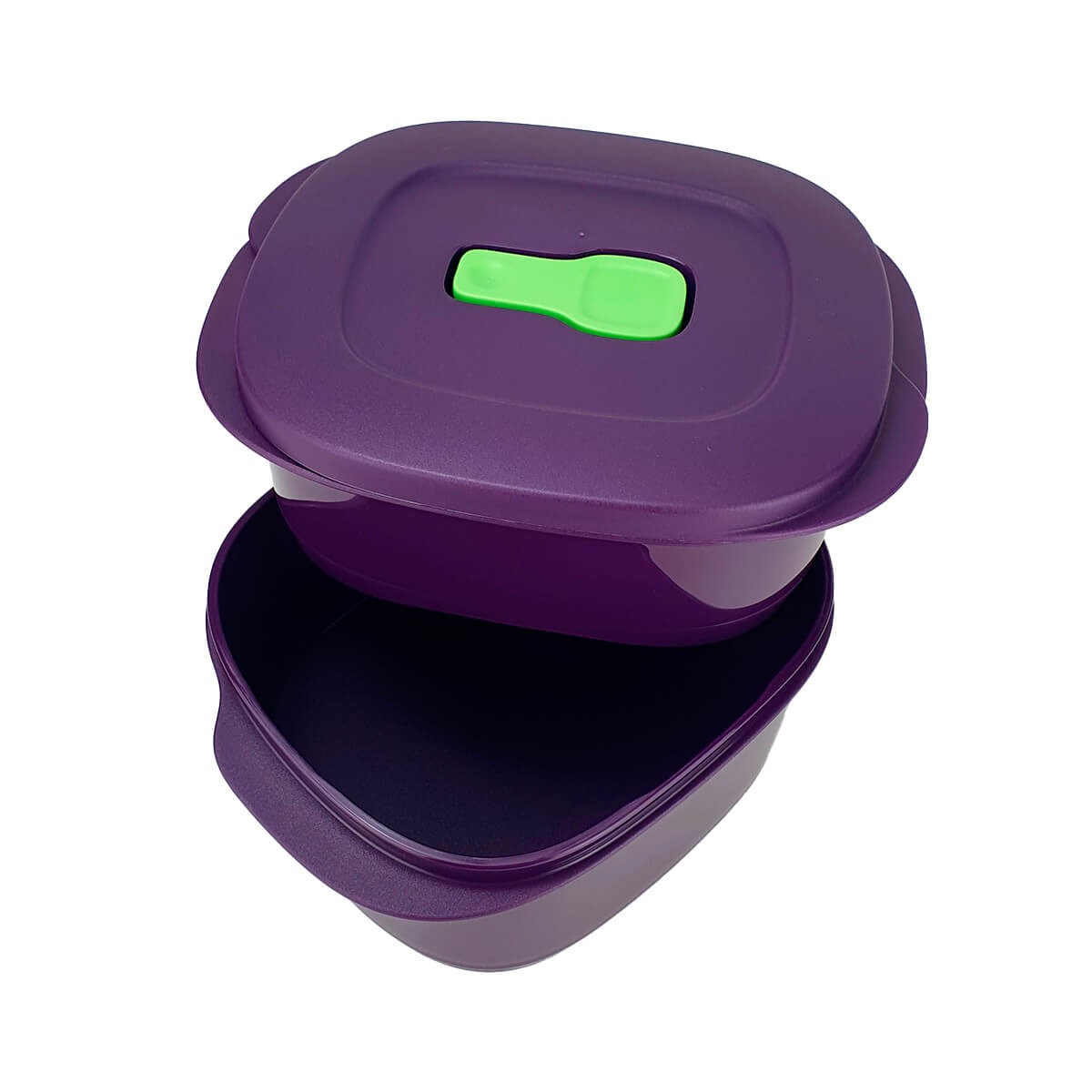 Tupperware Cristalwave Quadrada II 800ml + 500ml Beringela