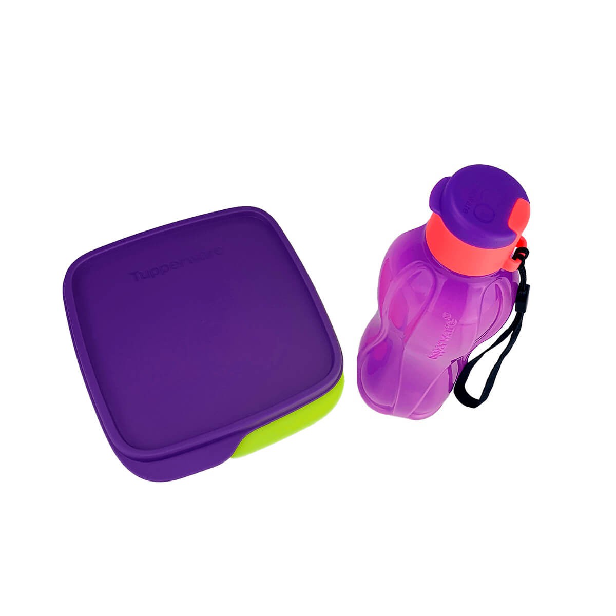 Kit Tupperware Garrafa Eco Tupper 500ml + Basic Line 550ml Amarelo