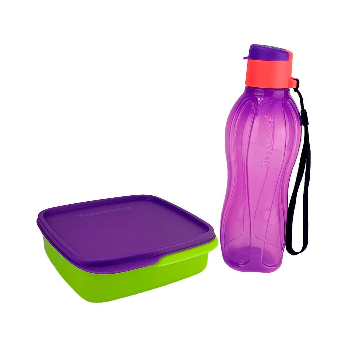 Kit Tupperware Garrafa Eco Tupper 500ml + Basic Line 550ml Amarelo