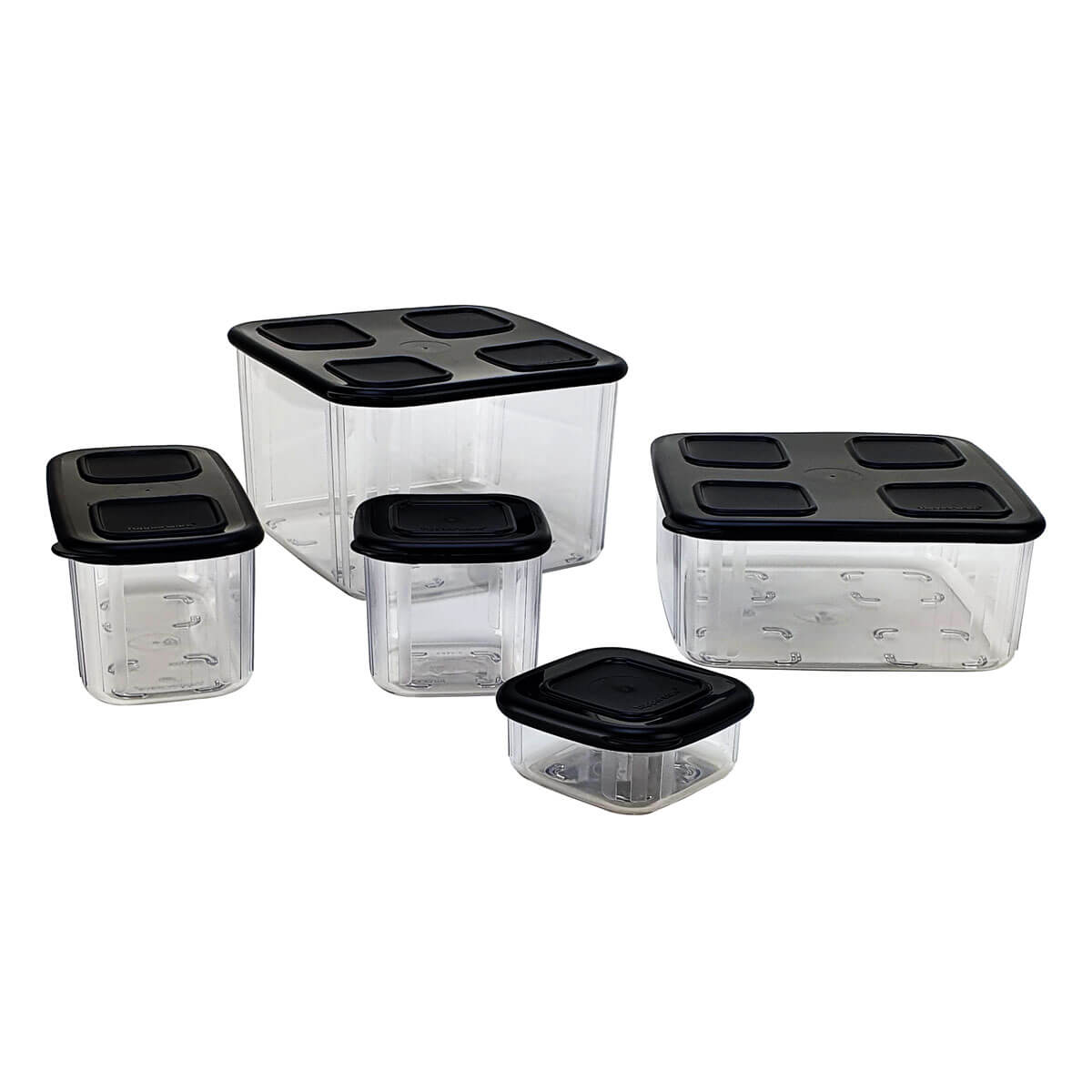 Kit Tupperware Clear Mate Preto 5 peças - Comprar Tupperware