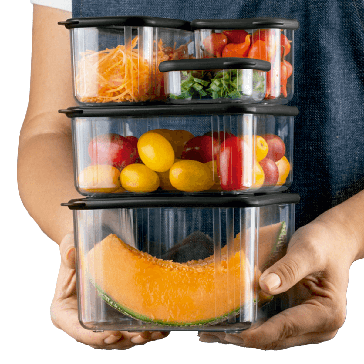 Kit Tupperware Clear Mate Preto 5 peças - Comprar Tupperware