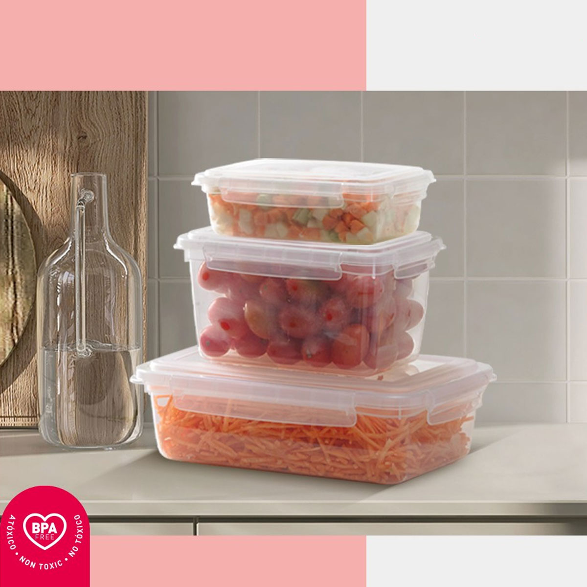 Pote com Trava 850ml Transparente Easy Lock - Comprar Tupperware