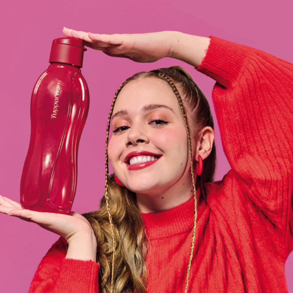 Garrafa Tupperware Eco Tupper Plus 1 Litro Paixão Squeeze