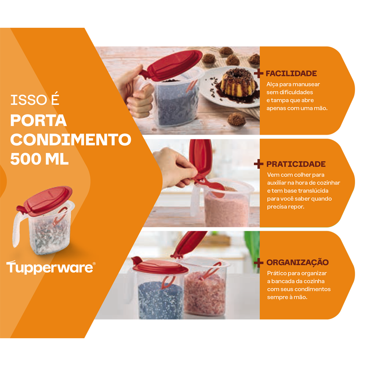 Tupperware Porta Condimento 500ml - Comprar Tupperware Online