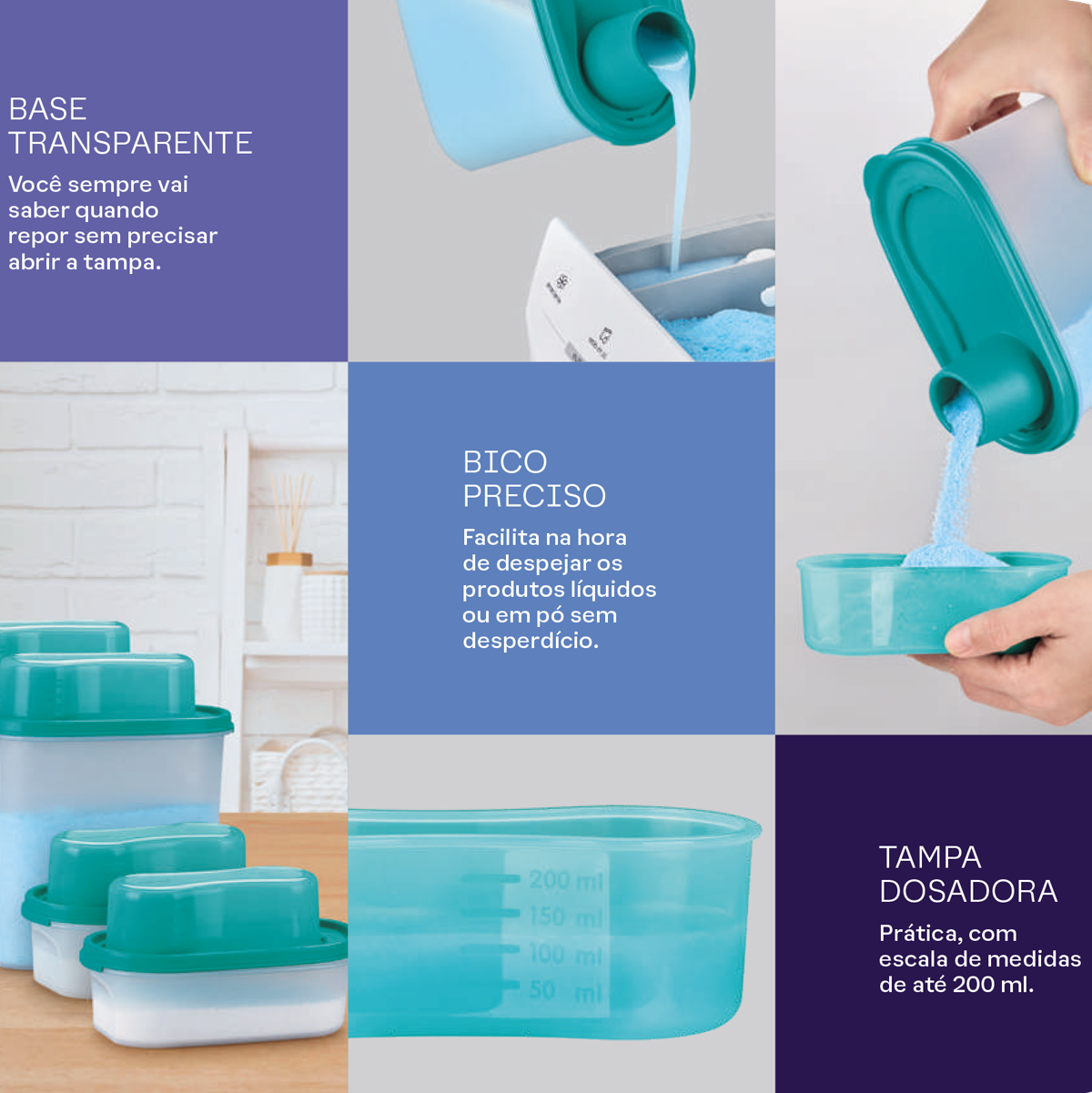 Tupperware Modular com Dosador Verde 2 peças - Comprar Tupperware