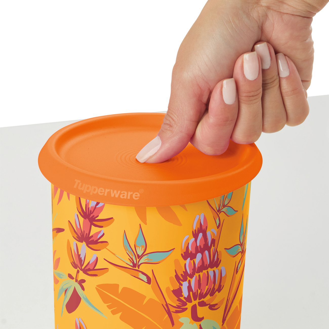 Kit Tupperware Instantânea Magica Tropicália 4 peças Laranja