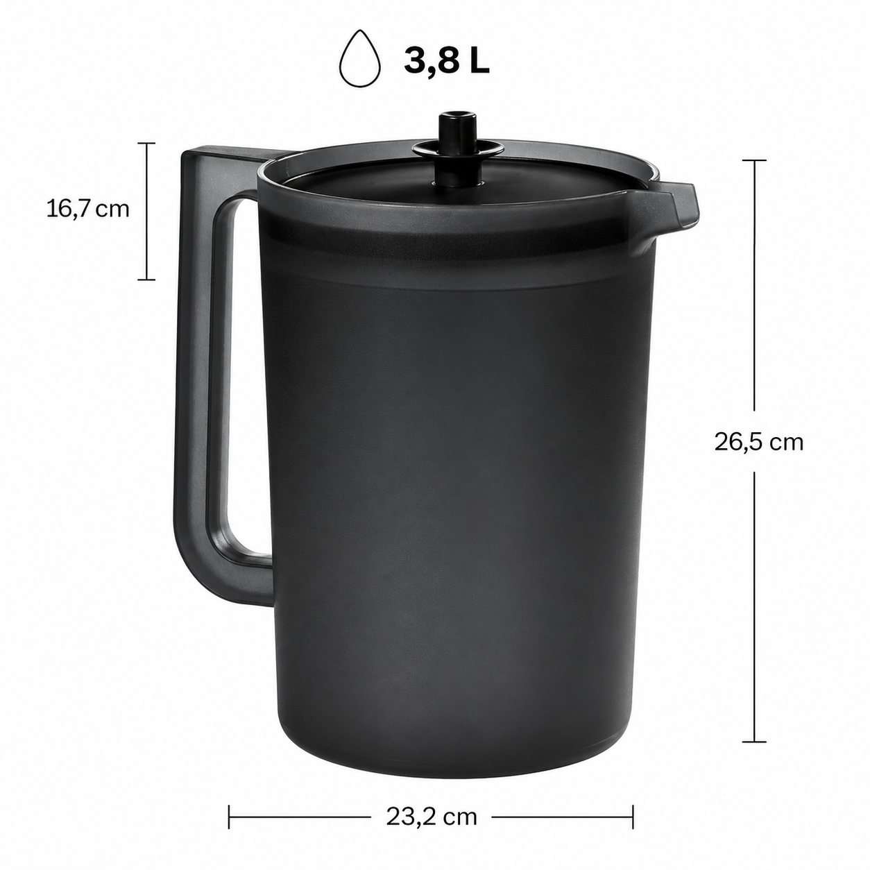 Tupperware A Jarra 3,8 litros Preto - Comprar Tupperware Online