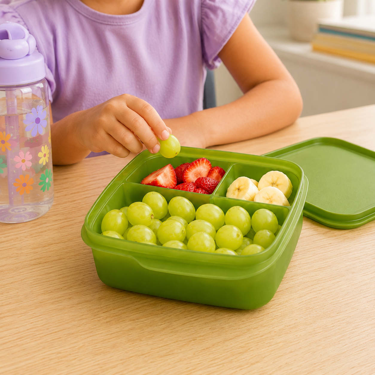 Tupperware Basic Line com Divisórias 550ml Verde Bosque - Comprar
