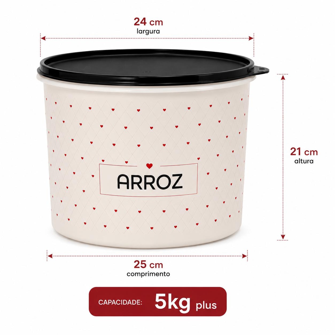 Kit Tupperware Caixa Mantimento Simone Mendes 5 peças - Comprar