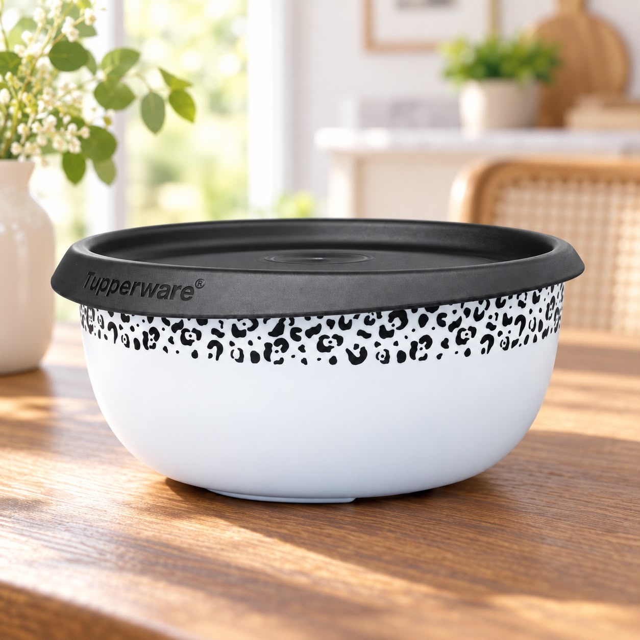 Kit Tupperware Tigela Toque Magico Feras Branco e Preto 3 peças
