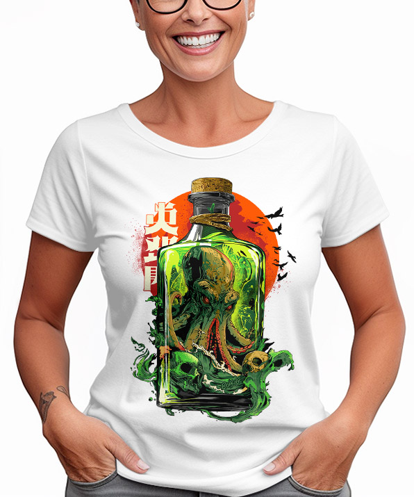Urban Backwoods Vintage Charming Cthulhu Camiseta De Hombre T-Shirt Gris Talla S