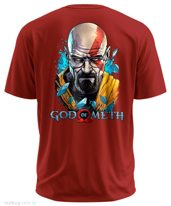 Camiseta God of Meth! Geek, nerd e pop é na RedBug - RedBug Camisetas