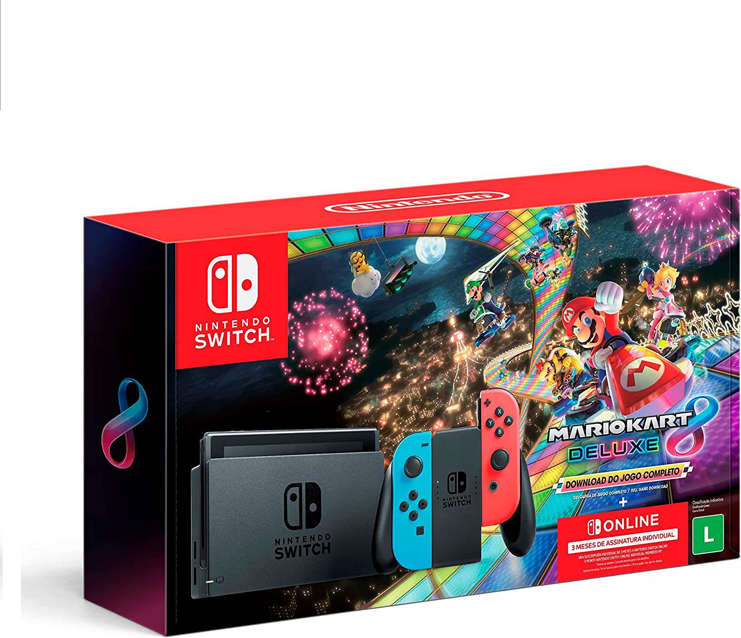 Console Nintendo Switch Vermelho e Azul - Casa & Vídeo