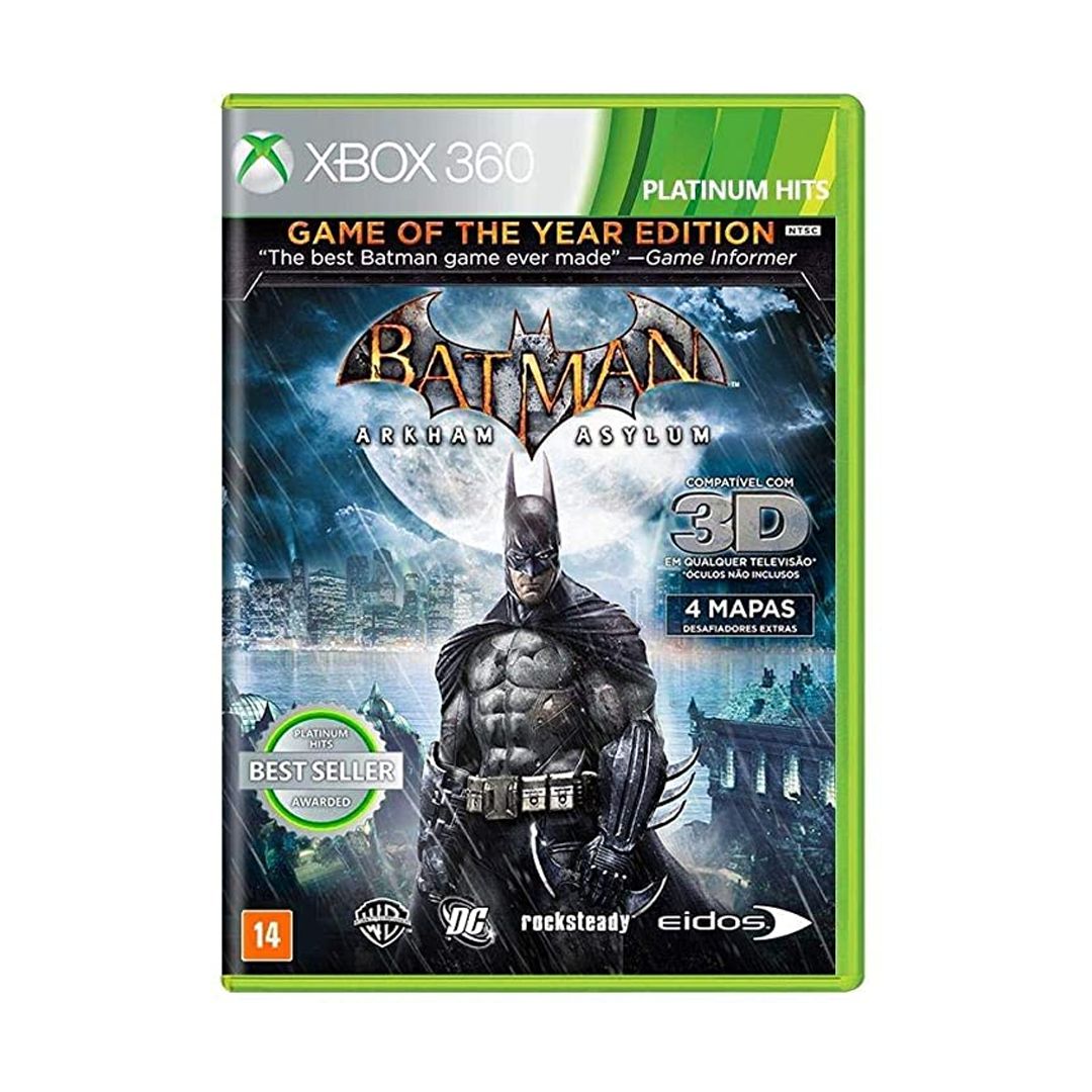 Jogo Batman Arkham Asylum (Game of The Year Edition) - Xbox 360 - Brasil  Games - Console PS5 - Jogos para PS4 - Jogos para Xbox One - Jogos par  Nintendo Switch - Cartões PSN - PC Gamer