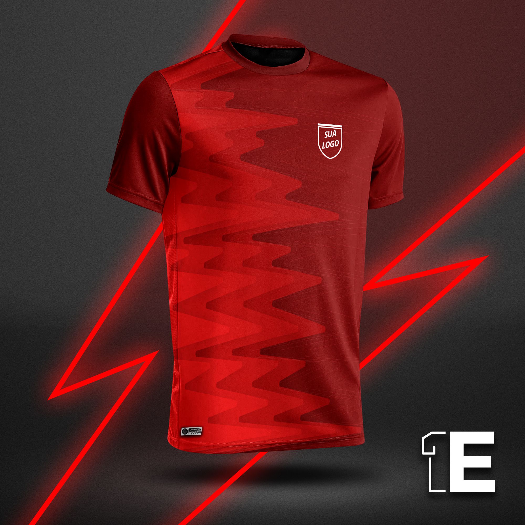 modelo de camisa esportiva branca vermelha para uniformes de time e design  de camisetas de futeb…