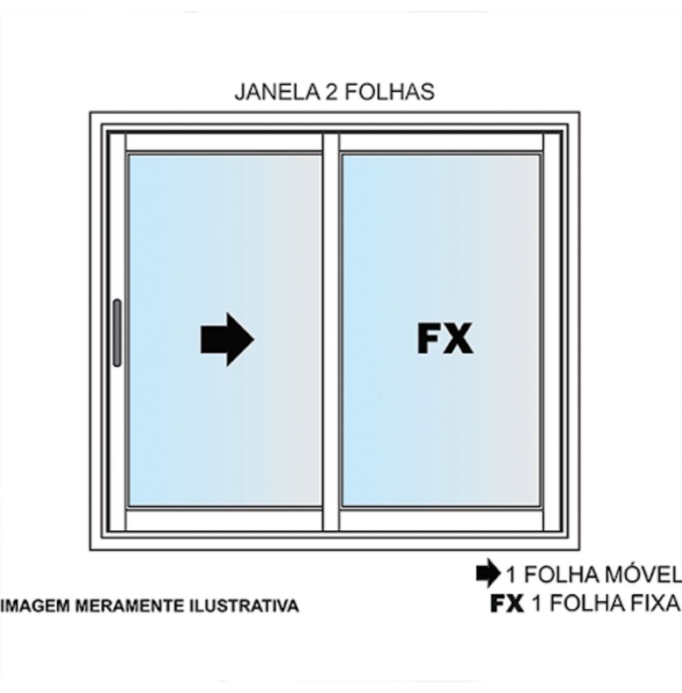 Janela De Alumínio 02 Folhas Fit Branca 100x150 Mercosul Portas E Janelas 2087