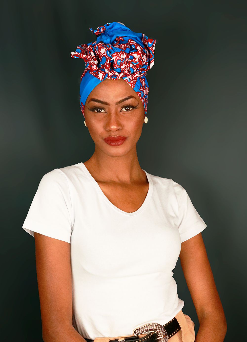 Kit 6 Toucas Turbante Africano - Trançadas Com Contas Coloridas