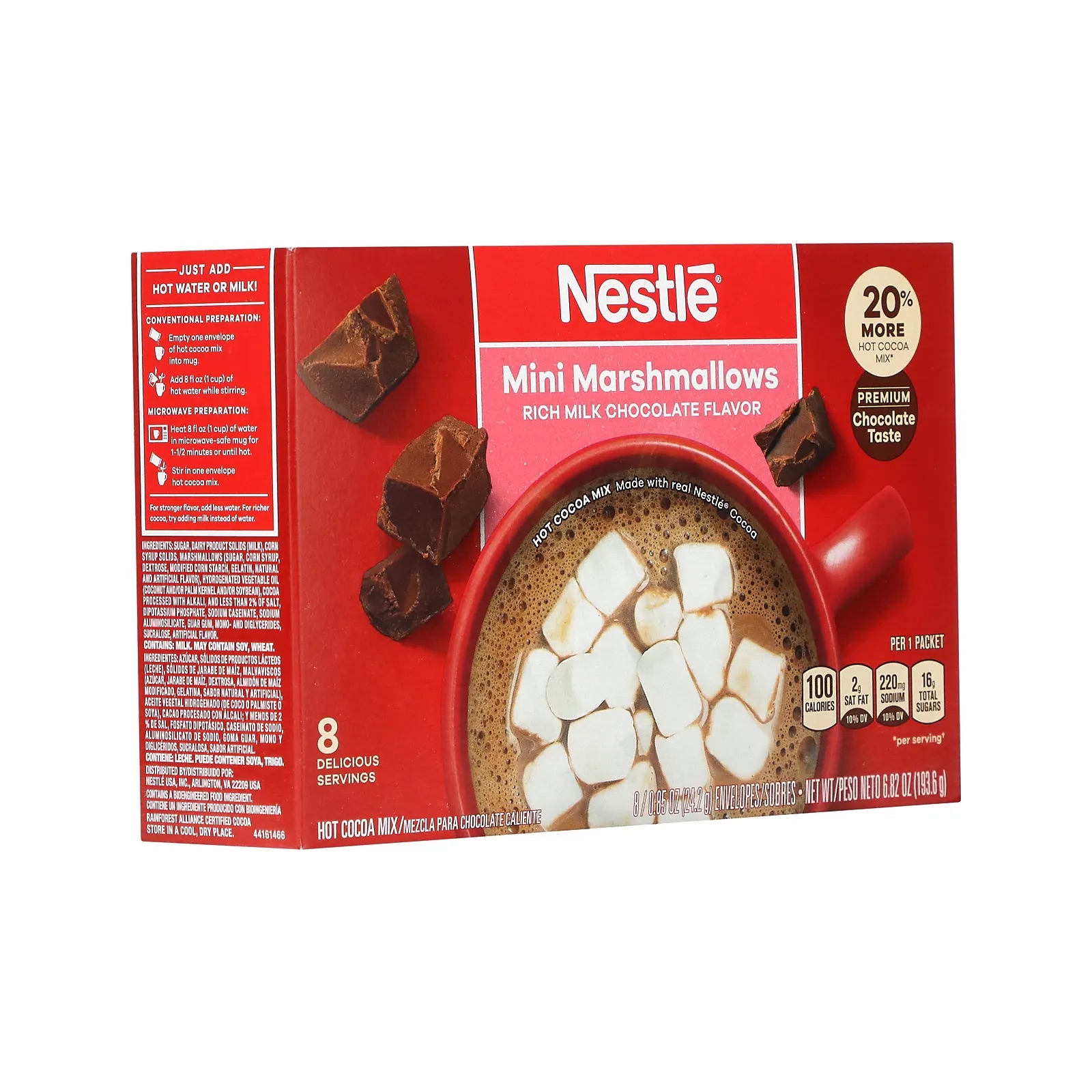 Nestle Hot Cocoa Mix, Mini Marshmallows, Chocolate Ao Leite Intenso 8 ...