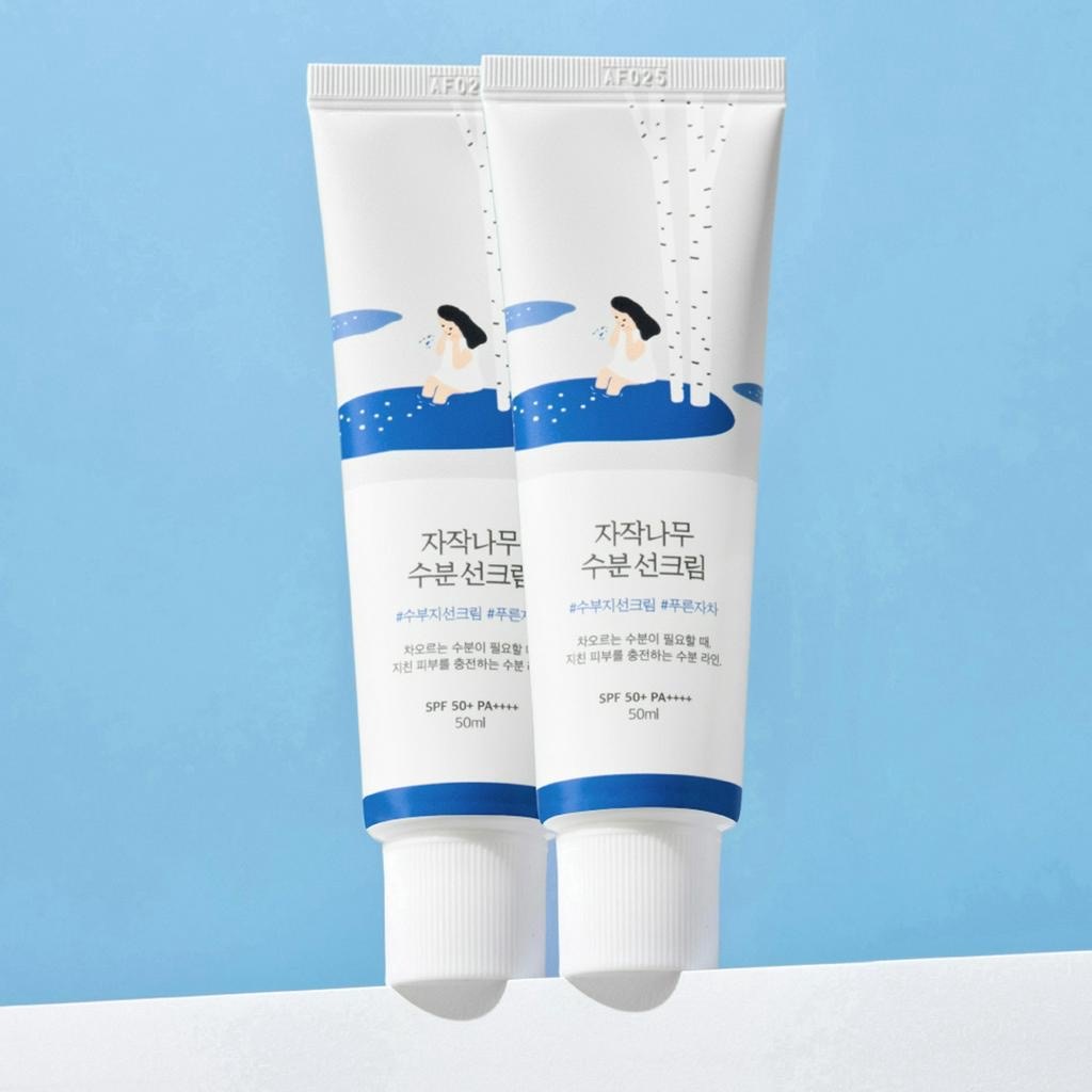 Protetor solar ROUND LAB Birch Juice Moisturizing Sunscreen SPF 50+ PA ...