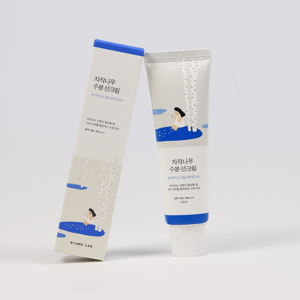 Protetor solar ROUND LAB Birch Juice Moisturizing Sunscreen SPF 50+ PA ...
