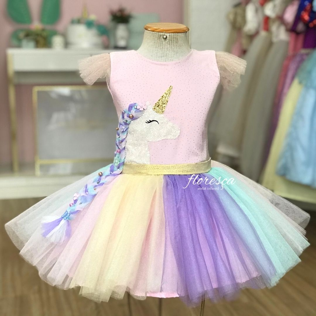 Vestido Infantil Princesa Rapunzel  Floresça Ateliê - Floresça Ateliê  Infantil