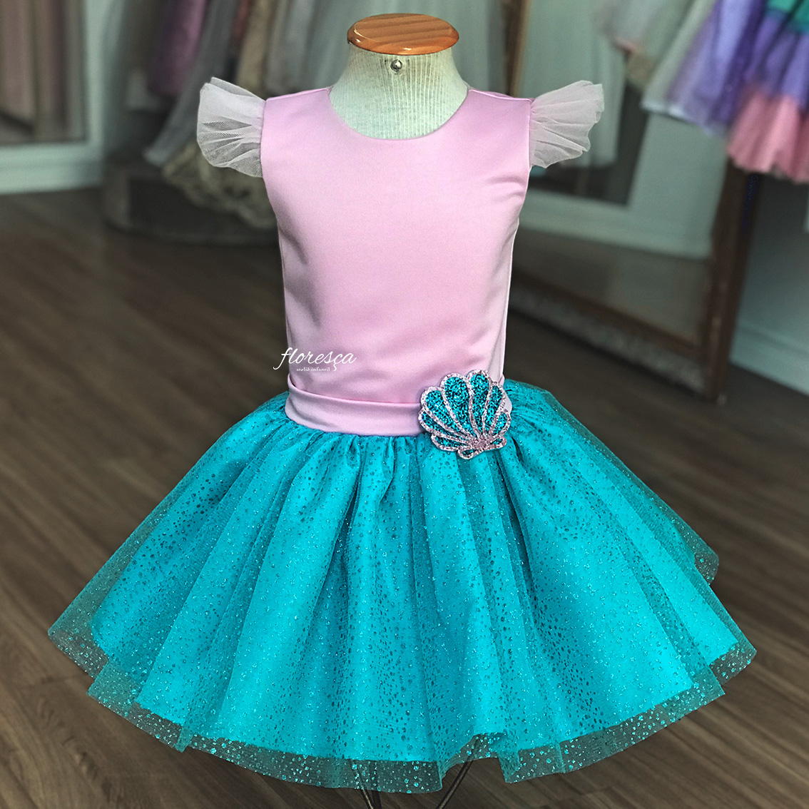 Vestido Infantil Princesa Jasmine  Floresça Ateliê - Floresça Ateliê  Infantil