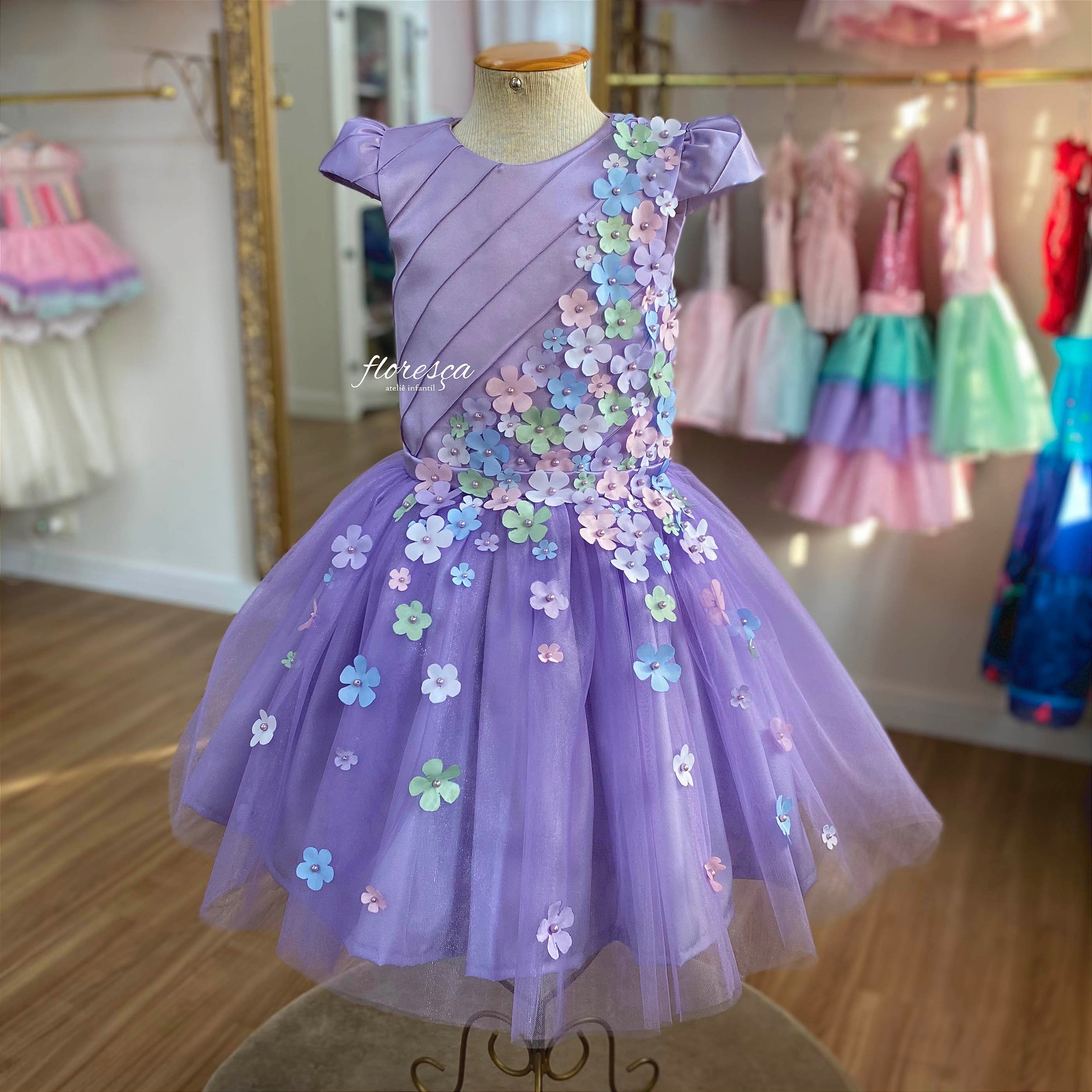 Vestido Infantil Barbie Pop Star  Floresça Ateliê - Floresça Ateliê  Infantil