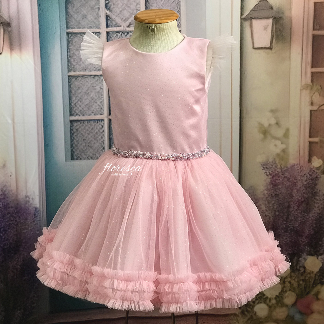 Vestido Princesa Sofia Roxo Pérolas infantil