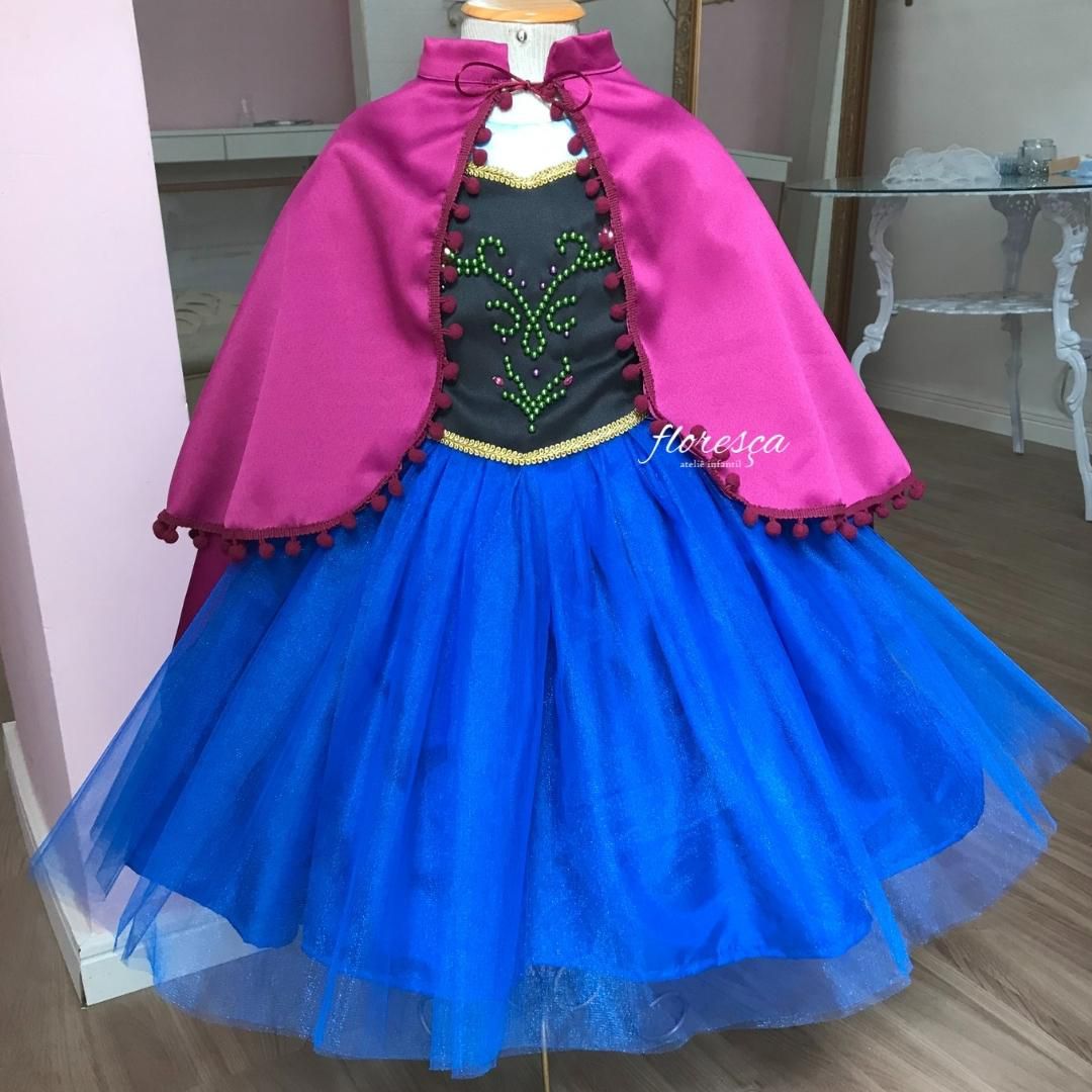 Vestido de Luxo Princesa Anna - Frozen | Floresça Ateliê - Floresça Ateliê  Infantil