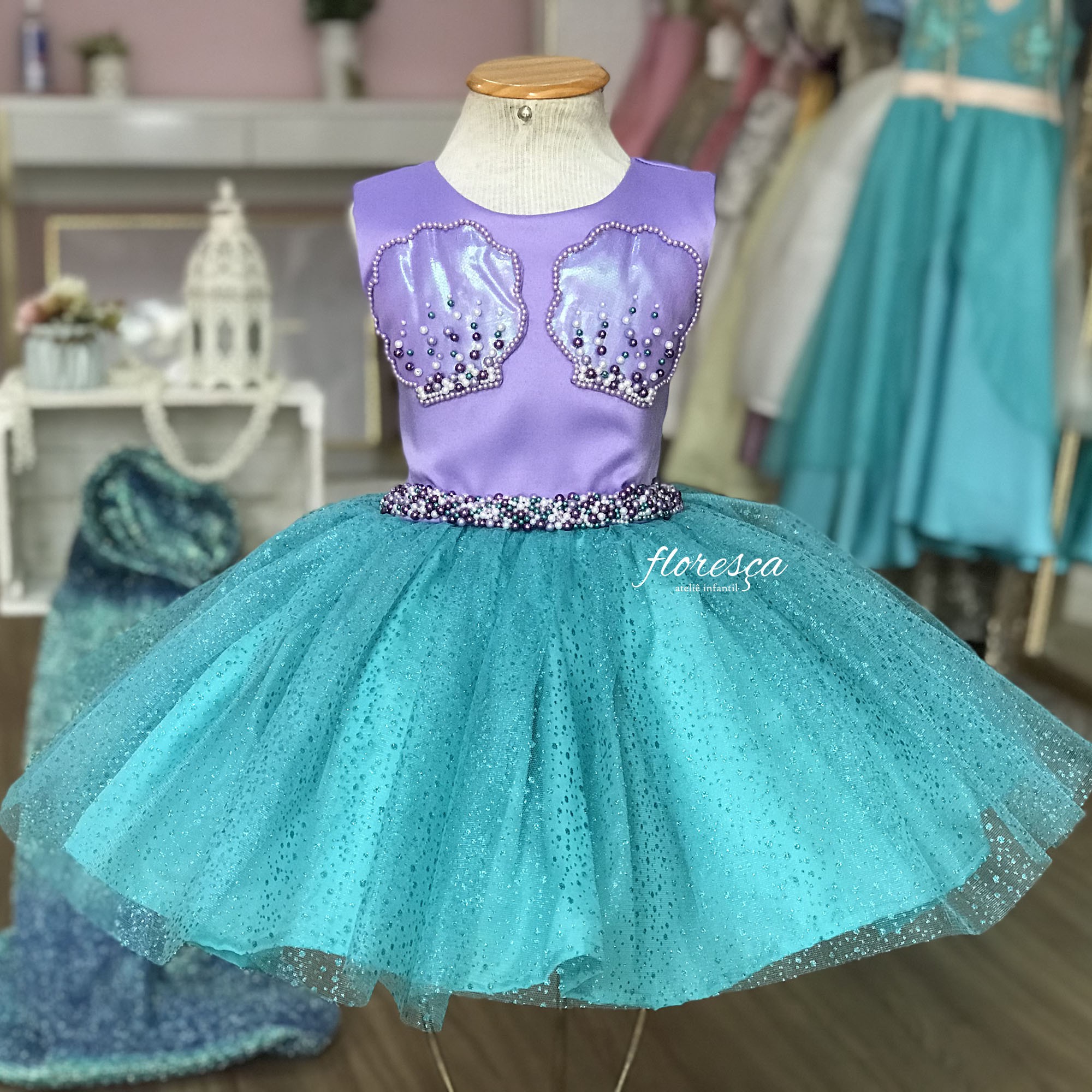 Fantasia Cinderela Vestido Princesa Azul Bordado Longo Luxo