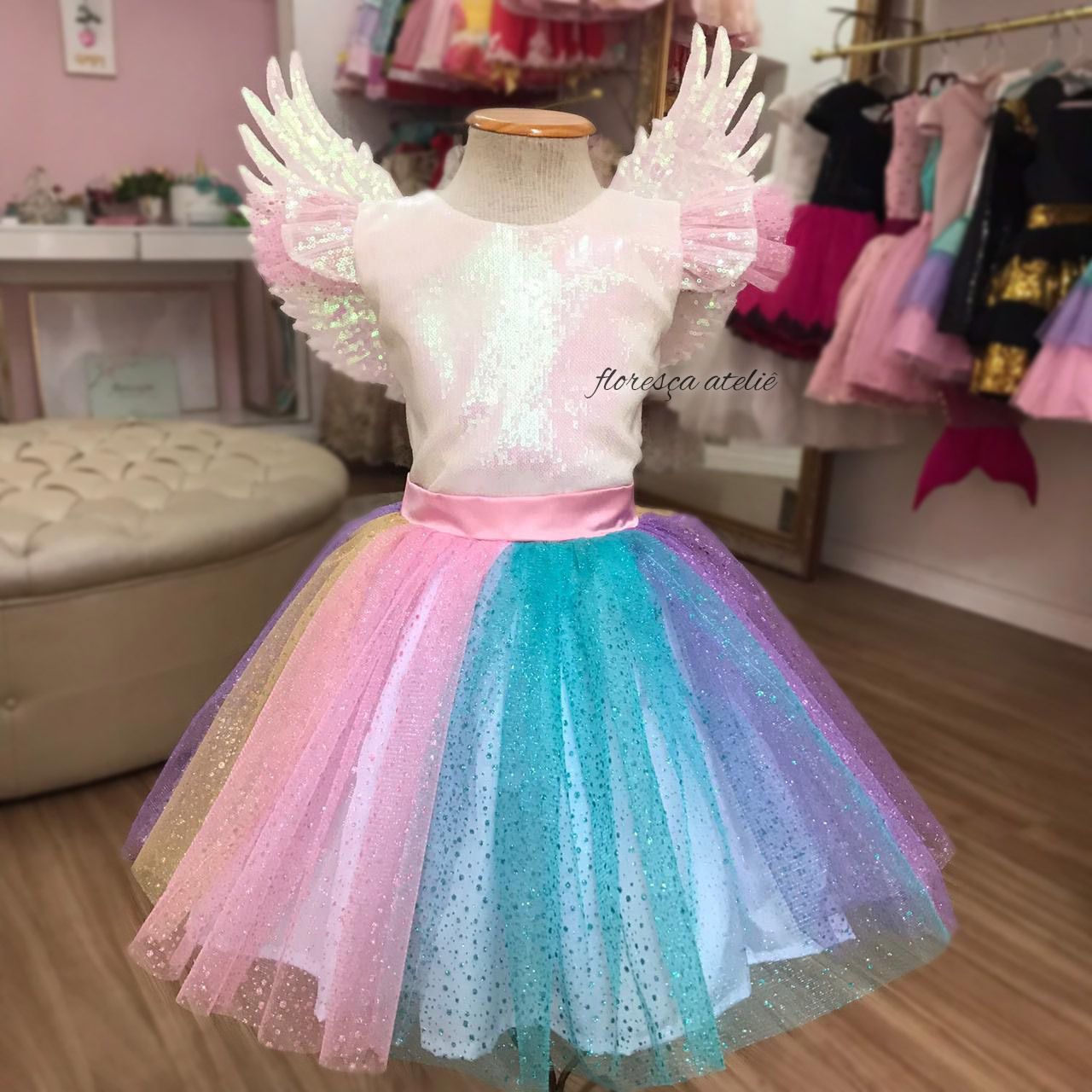 Vestido Infantil Princesa Elsa - Frozen 2  Floresça Ateliê - Floresça  Ateliê Infantil