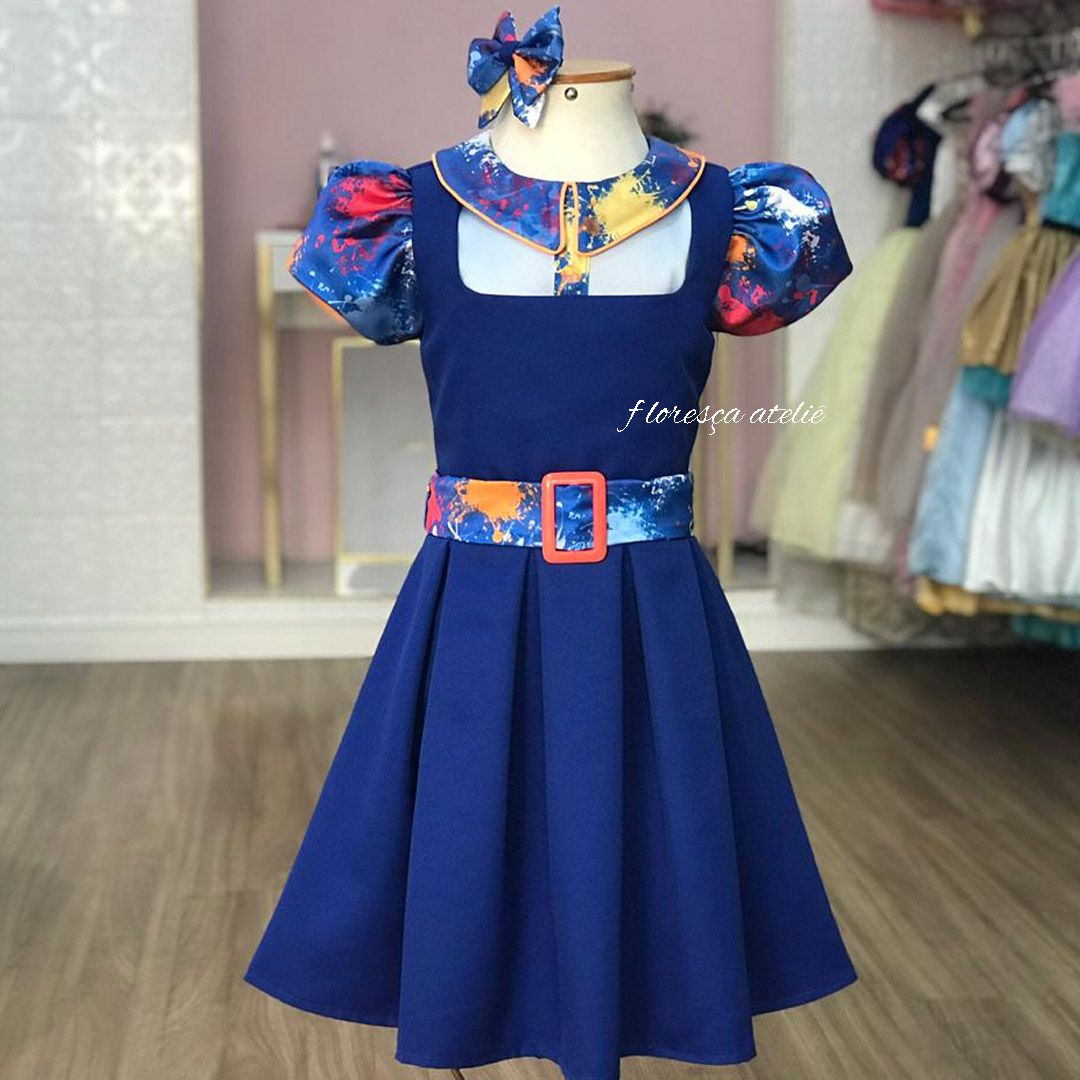 Vestido Infantil Chiquititas  Floresça Ateliê - Floresça Ateliê