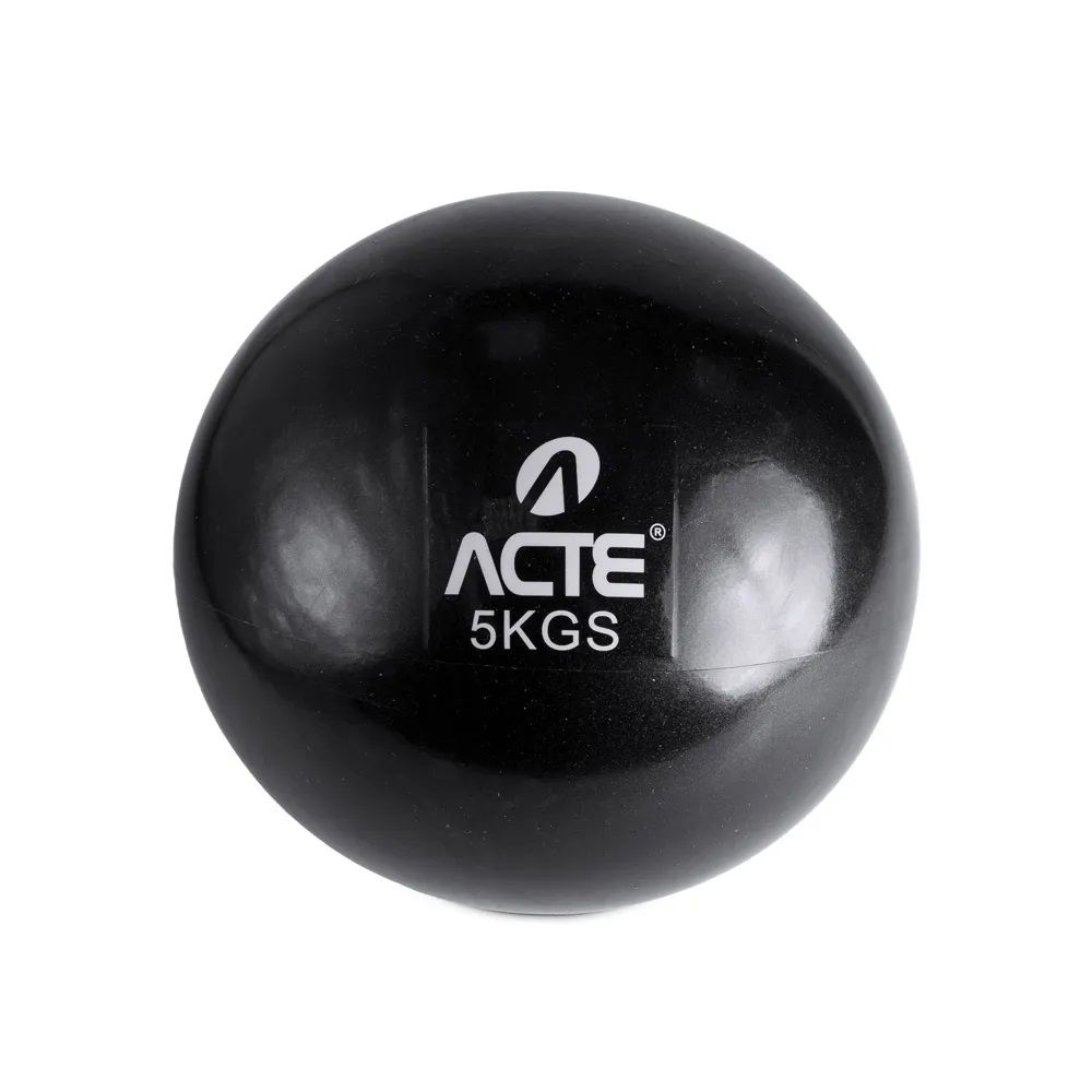 Bola Tonificadora T175 - Preto com 5Kg - Acte Sports - Crosshop Brasil