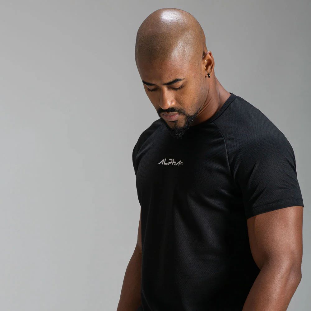 Camiseta Dry Fit Fluid Tec Preto - Alpha Co - Crosshop Brasil