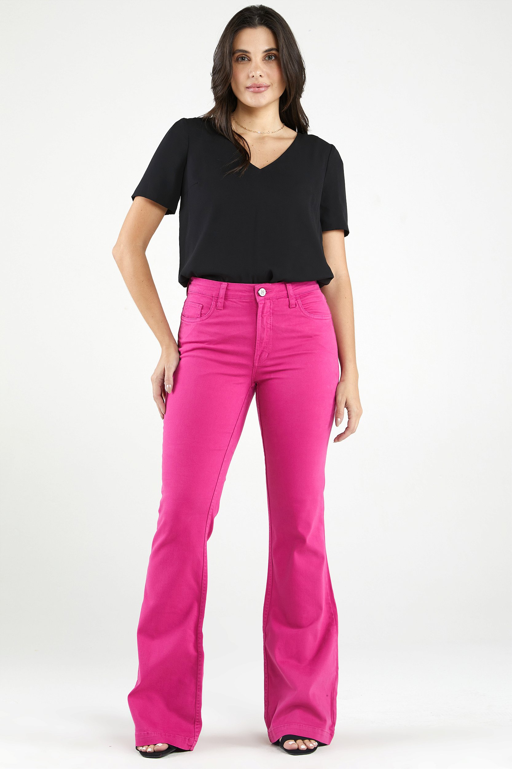 Short jeans feminino moda blogueira - R$ 64.99, cor Rosa (de