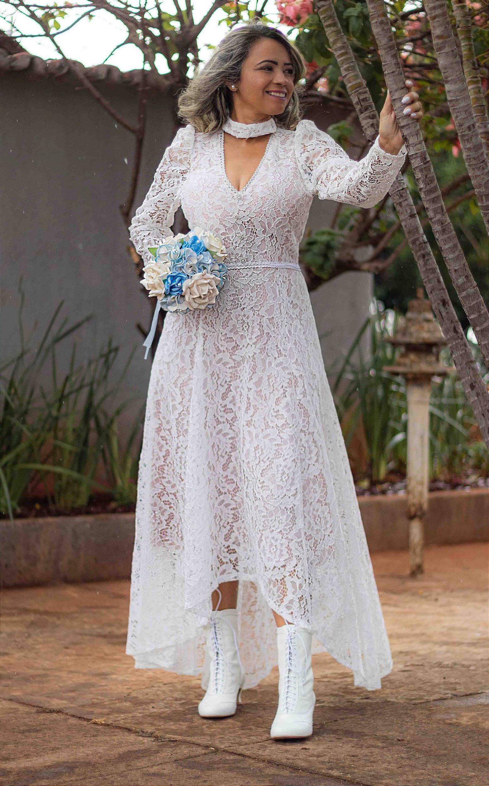 Vestido de noiva civil saia code de calda - Ana Violeta Vestidos de festa