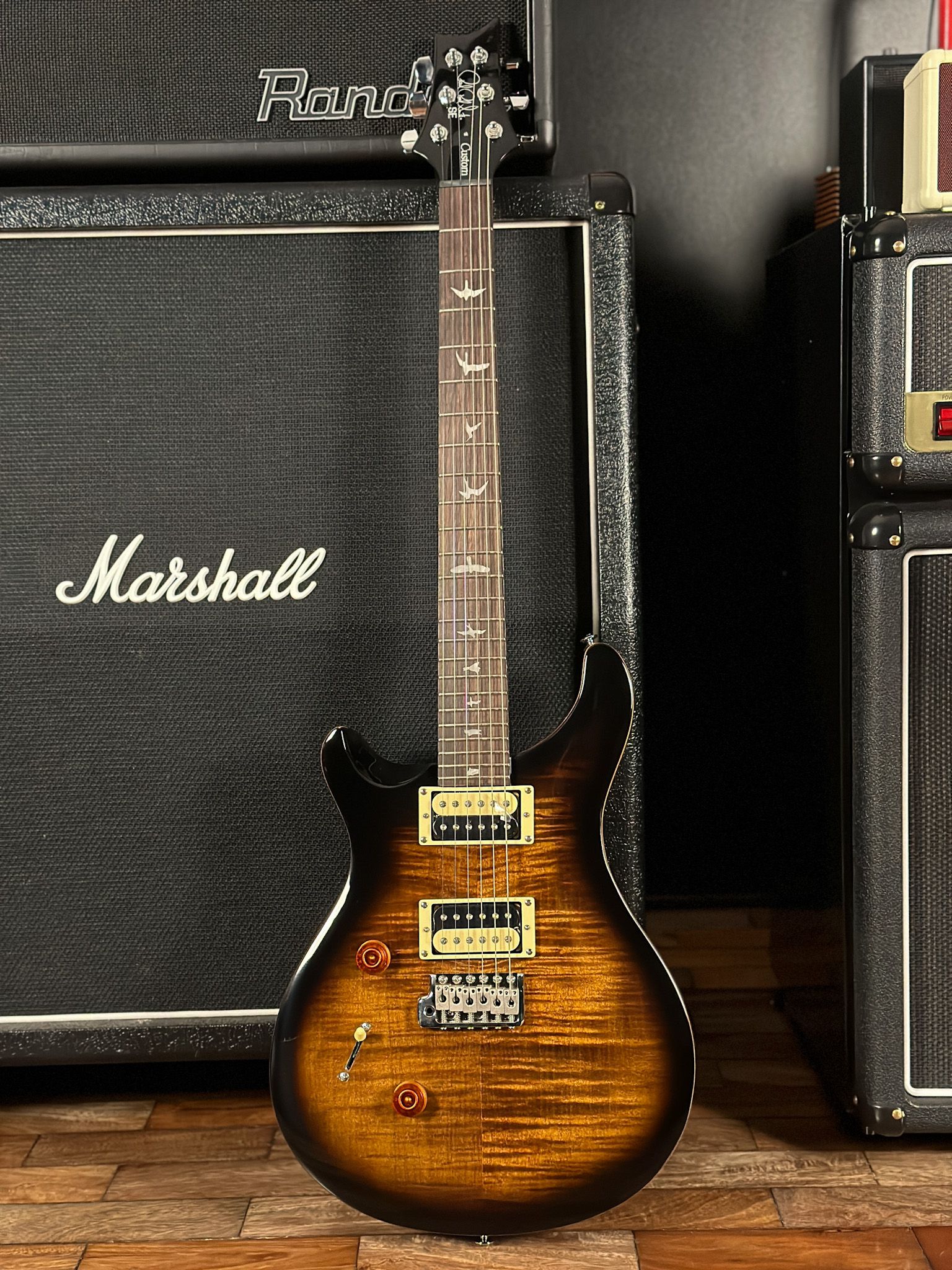 期間限定キャンペーン Se Prs Guitarra Custom Sunburst Gold Black - Lefty 24 ギター