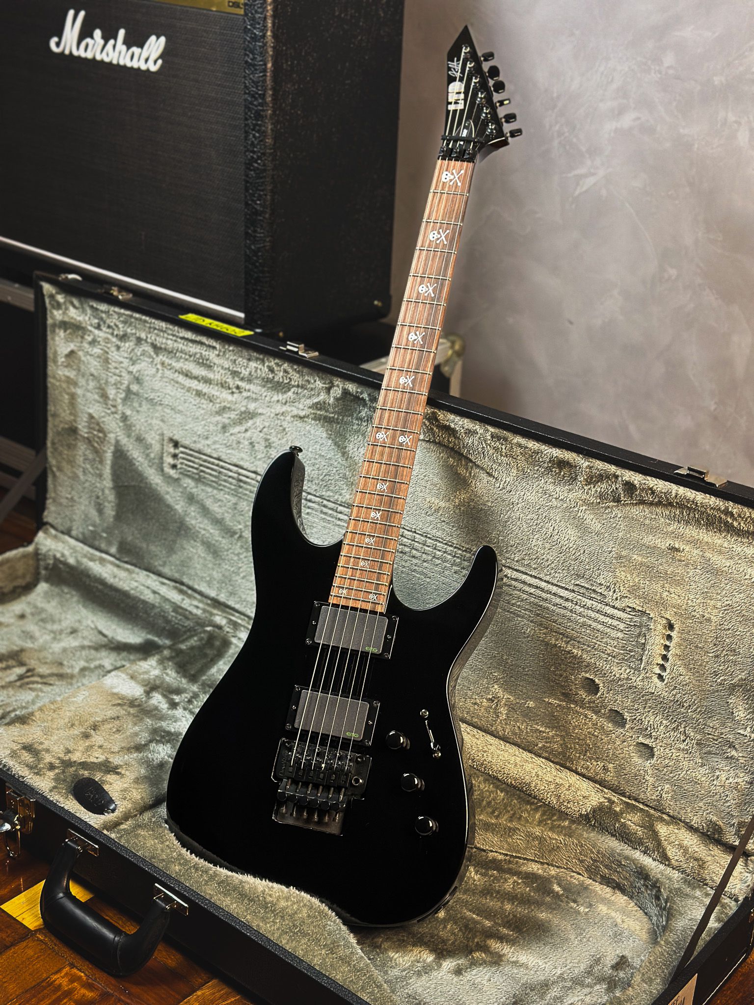 Guitarra Esp Ltd Kirk Hammett Signature Kh602 Black Crunch Music